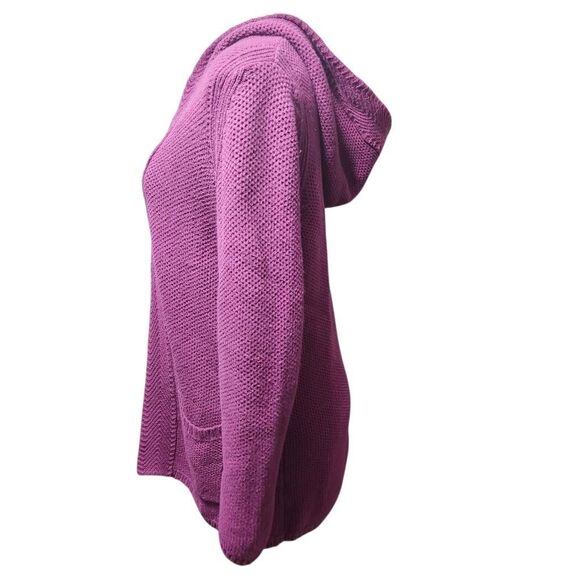 Talbots purple wool blend open front cardigan sweater small - Picture 2 of 7